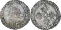 France 1/2 Franc au col plat Henri III, Bordeaux, Argent -