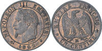 France 1 Centime Napoléon III, Strasbourg, Bronze, Gadoury:87 -