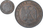 France 2 Centimes Napoleon III, Paris, ancre, Bronze, Gadoury:103 -