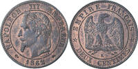 France 2 Centimes Napoleon III, Bordeaux, Bronze, Gadoury:104 -