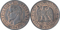 France 2 Centimes Napoleon III, Bordeaux, Bronze, Gadoury:104 -