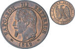 France 2 Centimes Napoleon III, Bordeaux, Bronze, Gadoury:104 -