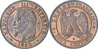 France 2 Centimes Napoleon III, Bordeaux, Bronze, Gadoury:104 -