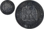 France 2 Centimes Napoleon III, Paris, Bronze, Gadoury:104 -