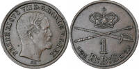 Danemark 1 Rigsbankskilling Frederik VII, Copenhagen, Cuivre -