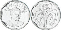Eswatini 10 Cents Monnaie, ESWATINI, Acier plaqué nickel -