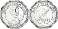 Sierra Leone 10 Cents Monnaie, Sooliman Ernest Rogers, Acier -
