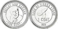 Sierra Leone Cent Monnaie, Sullay Abu Bakarr, Acier plaqué nickel -