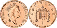 Grande-Bretagne Penny Monnaie, Elizabeth II, Bronze, KM:935 -