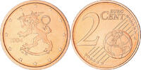 Finlande 2 Euro Cent Vantaa, Cuivre plaqué acier, KM:99 -