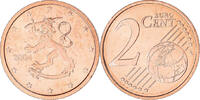 Finlande 2 Euro Cent FDC, Cuivre plaqué acier, KM:99 -