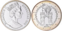 Gibraltar 14 Ecus Monnaie, Elizabeth II, ELIZABETH II.BE, Argent -
