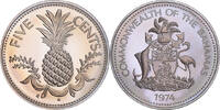 Bahamas 5 Cents 1974 FM Monnaie, Elizabeth II, Franklin Mint, U.S.A., BE... 10,00 EUR  + 4,95 EUR frais d'envoi