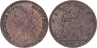 Grande-Bretagne Farthing Monnaie, Victoria, Heaton, Bronze, KM:753 -