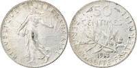 France 50 Centimes Monnaie, Semeuse, Paris, Argent, Gadoury:420 -
