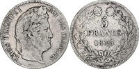 France 5 Francs Monnaie, Louis-Philippe, Lyon, Argent, Gadoury:678 -