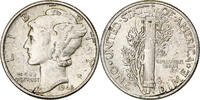 États-Unis Dime Mercury Dime, U.S. Mint, Argent, KM:140 -