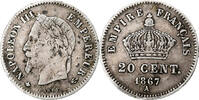 France 20 Centimes Napoleon III, Paris, Argent, Gadoury:309 -