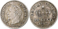 France 20 Centimes Napoleon III, Strasbourg, Argent, KM:808.2, Le -