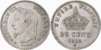 France 20 Centimes Napoleon III, Paris, Argent, Gadoury:309 -