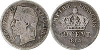 France 50 Centimes Napoleon III, Bordeaux, Argent, Gadoury:417 -