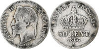 France 50 Centimes Napoleon III, Paris, Argent, Gadoury:417 -