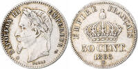 France 50 Centimes Napoleon III, Strasbourg, Argent, Gadoury:417 -
