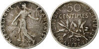 France 50 Centimes Semeuse, Paris, Argent, Gadoury:420, KM:854, Le -