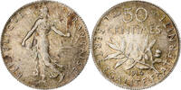 France 50 Centimes Semeuse, Paris, Argent, Gadoury:420, KM:854, Le -