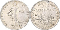 France 50 Centimes Semeuse, Paris, Argent, Gadoury:420, KM:854, Le -