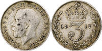 Grande-Bretagne 3 Pence George V, Argent, KM:813 -