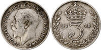Grande-Bretagne 3 Pence George V, Argent, KM:813 -