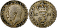 Grande-Bretagne 3 Pence Monnaie, George V, Argent, KM:813a -