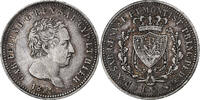 États italiens 2 Lire SARDINIA, Carlo Felice, Turin, Argent -
