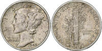 États-Unis Dime Mercury Dime, U.S. Mint, Argent, KM:140 -