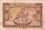 France 1 Franc Aubenas, 1921-12-19, Série 9, Pirot:14-2 -