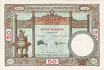 Indochine française 50 Rupees Undated (1936) Épreuve SUP