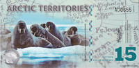 États-Unis 15 Dollars Billet, 2011, 15 DOLLAR ARTIC TERRITORIES -
