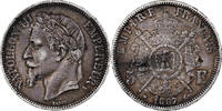 France 5 Francs Napoléon III, Napoléon III, Paris, Argent -