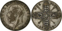 Grande-Bretagne Florin, Two Shillings George V, Argent, KM:817a -