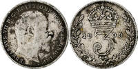 Grande-Bretagne 6 Pence Edward VII, Argent, KM:799 -