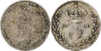 Grande-Bretagne 3 Pence Victoria, Argent, KM:758 -