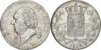 France 5 Francs Louis XVIII, Louis XVIII, Lille, Argent, KM:711.13 -