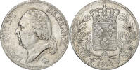 France 5 Francs Louis XVIII, Louis XVIII, Lille, Argent, KM:711.13 -