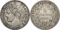 France 2 Francs Cérès, Paris, Argent, KM:817.1 -