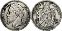 France 5 Francs Napoléon III, Strasbourg, Petit BB, Argent -