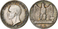 Italie 5 Lire Vittorio Emanuele III, Rome, Argent, KM:67.2 -