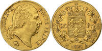 France 20 Francs Louis XVIII, Louis XVIII, Paris, Or, KM:712.1 -