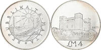 Malte 4 Pounds Argent, KM:33 -