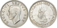 Afrique du Sud 5 Shillings George VI, Pretoria, Argent, KM:41 -